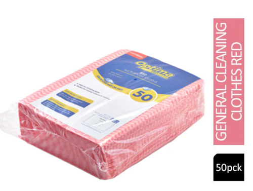 Janit-X/Optima Heavyweight All Purpose Non Woven Cloth 50x36cm Red (Pack of 50) - PACK (20)