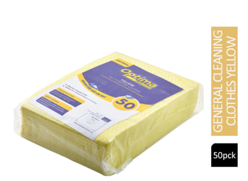 Janit-X/Optima Heavyweight All Purpose Non Woven Cloth 500x360mm Yellow (Pack of 50) - PACK (20)