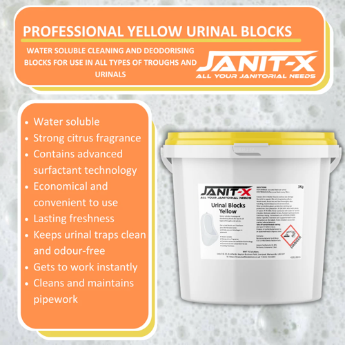 Janit-X Professional Yellow Urinal Channel Blocks 3kg