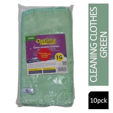 Janit-X Microfibre Cleaning Cloths GREEN Pack 10's (40cm x 40cm)