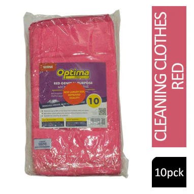 Janit-X Microfibre Cleaning Cloths RED Pack 10's (40cm x 40cm) - PACK (20)