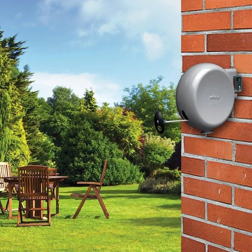 Minky Double Retractable Washing Line 30m Grey Branded 2 X 15m/95ft Drying Space