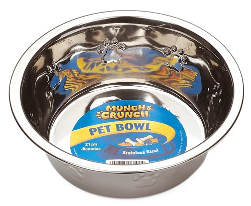 Munch & Crunch Metal Pet Bowl 20cm 