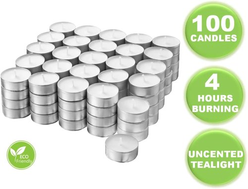 Price Tealights Candles x 100's {4 hour Burn}