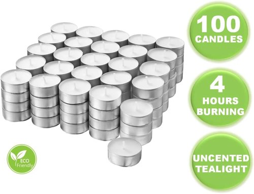 Price Tealights Candles x 100's {4 hour Burn}