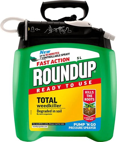 Roundup Total Weedkiller Pump n Go RTU 5 Litre - PACK (4)