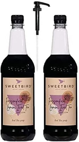 Sweetbird Passionfruit Lemon Iced Tea Syrup 1litre (Plastic).