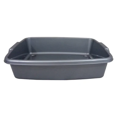 Deluxe Cat Litter Tray Silver 40x30x10cm