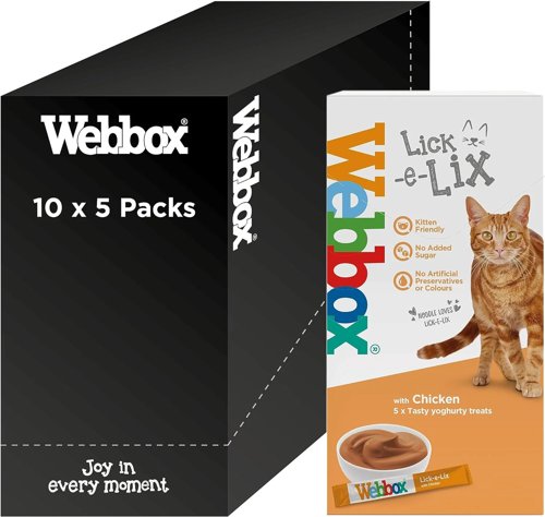 Webbox Cat Treats Lick-e-Lix Chicken 5 x 15g sachets