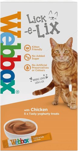 Webbox Cat Treats Lick-e-Lix Chicken 5 x 15g sachets
