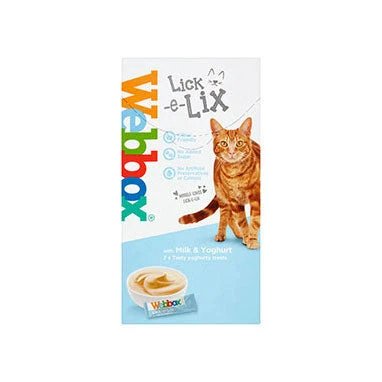 Webbox Lick-e-Lix Cat Treats Milk & Yoghurt 7 Sachets