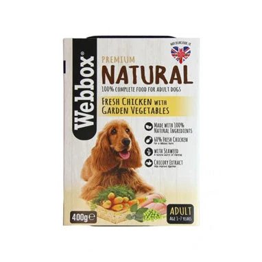 Webbox Adult Dog Food Chicken, Vegetables & Brown Rice 400g