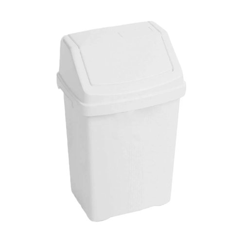 Wham Casa White Swing Bin 8 Litre
