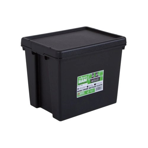 Wham Bam Black Recycled Storage Box 24 Litre