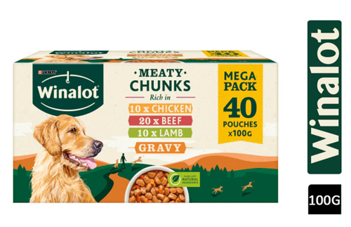 Winalot Perfect Portions Mega Pack in Gravy 40 x 100g