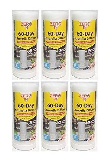 Zero In 60-Day Citronella Diffuser, Portable Insect Control 40m