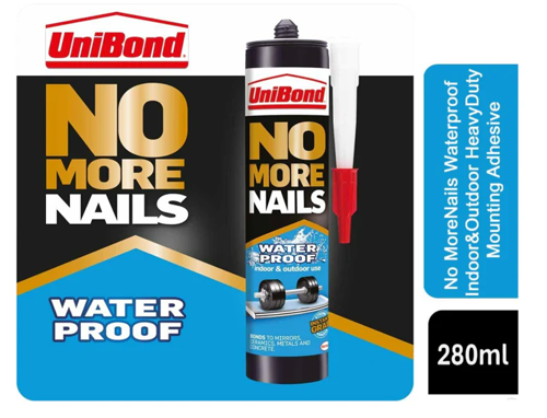 Unibond No More Nails Waterproof Adhesive Glue 280ml - PACK (12)