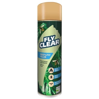 Fly Clear Wasp & Fly Killer Plant Based an Evergreen product 400ml Spray