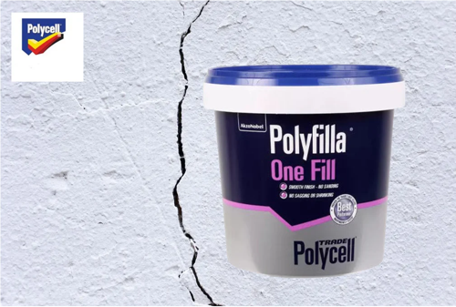 Polycell 5093025 Polyfilla Trade One Fill 1 Litre, White - PACK (4)
