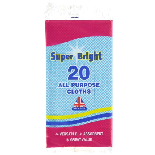 Super Bright All Purpose Cloths 20 Pack - PACK (10)