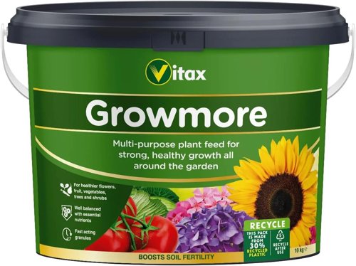 Vitax Growmore, General Purpose Fertiliser, 10Kg Tub