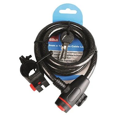 Hilka 12x1200mm Keyed Cable Lock