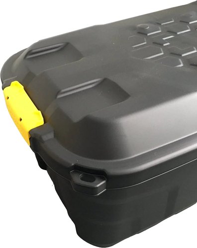 Strata 75 Litre Heavy Duty Plastic Smart Box Trunk Lid with Clip Lock and Wheels (HW441)