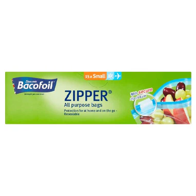 Bacofoil Zipper Bag 200 x 150mm {15's}
