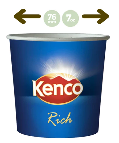 Kenco In-Cup Rich Roast Black 7oz x 25's, 76mm