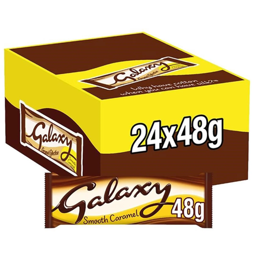 Galaxy Smooth Caramel & Milk Chocolate Bar, 24 Bars of 48g