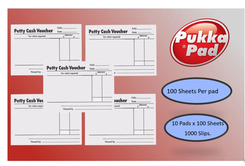 Petty Cash Voucher Pad 100 Sheets