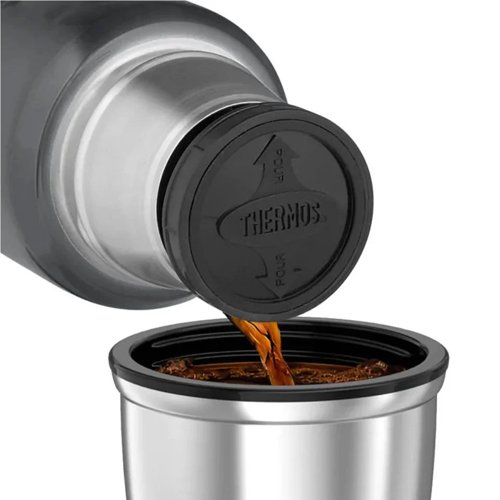 Thermos Stainless Gun Metal Flask 1.2 Litre