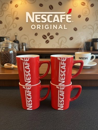 Nescafé Iconic Stylish Modern Red Tea & Coffee Mug : New 2026 Designed Mugs