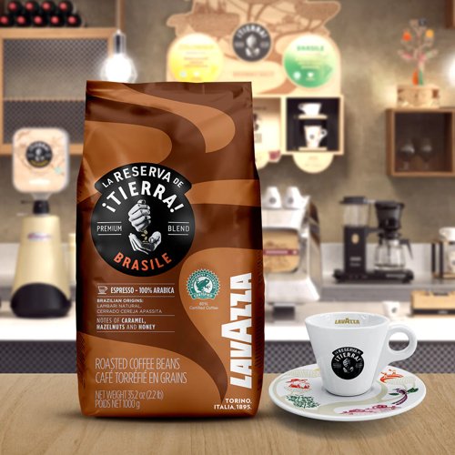 Lavazza La Reserva de Tierra Brasile 100% Arabica Beans 1kg (Orange)