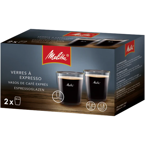 Melitta Espresso Double Walled Glass Set 80ml {2 Pack}