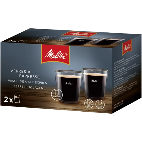Melitta Espresso Double Walled Glass Set 80ml {2 Pack}