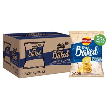 Walkers BAKED Cheese & Onion Pack 32's