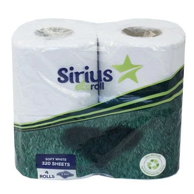 Eco Toilet Roll 2 Ply 320 Sheets 4 Rolls