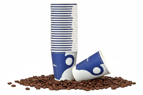 8oz Blue & White Double Walled Lavazza Cup - Single Unit (25's)