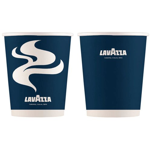 12oz Blue & White Double Walled Lavazza Paper Cups 25's