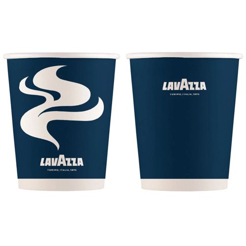12oz Blue & White Double Walled Lavazza Paper Cups 25's