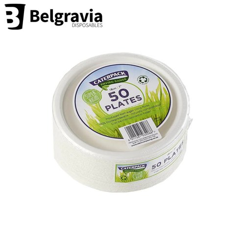 Belgravia Super Rigid 7 Inch Biodegradable Plate (Pack of 50) 3865 - PACK (20)