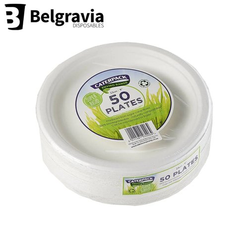 Belgravia Super Rigid 9 Inch Biodegradable Plate (Pack of 50) 3864 - PACK (20)