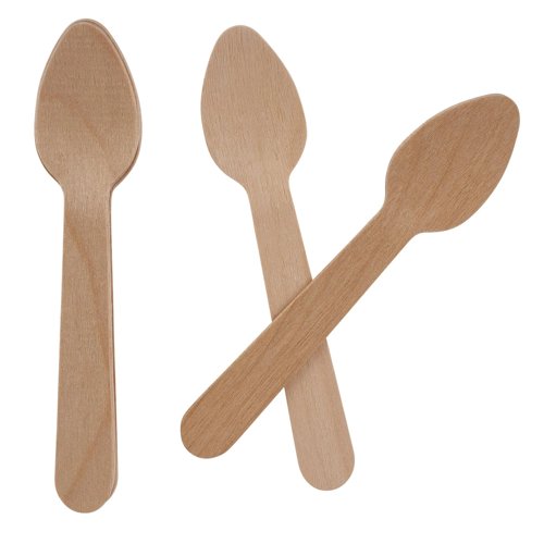 Belgravia Disposables Eco Friendly Wooden Cutlery Teaspoons 100's