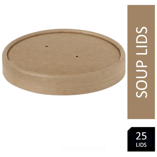 Caterpack 12-16oz Kraft Soup Lids Pack 25's - PACK (20)