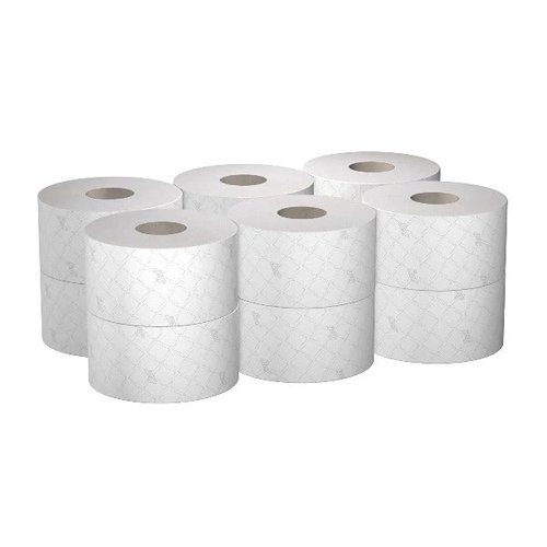 Scott Essential Jumbo Roll Toilet Tissue 8615 - 2 Ply Toilet Paper - 12 Rolls x 500 White Toilet Pap