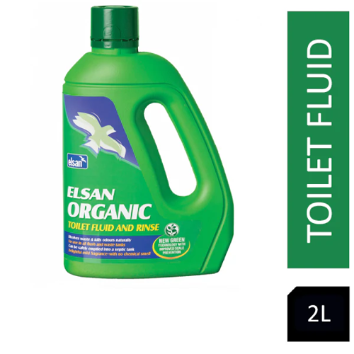 Elsan Organic Toilet Fluid for Motorhomes, Green, 2 Litre, ORG02