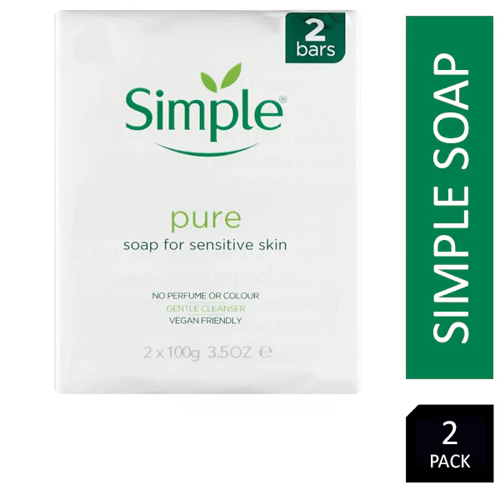 Simple Soap 2 x 100g Bars Per Pack