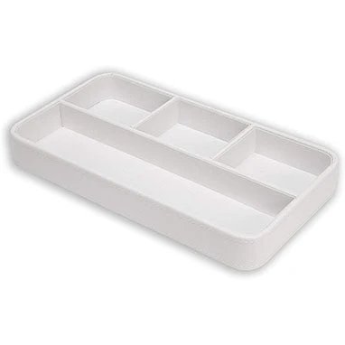 Osco White Faux Leather Valet Tray {WPUTOX}
