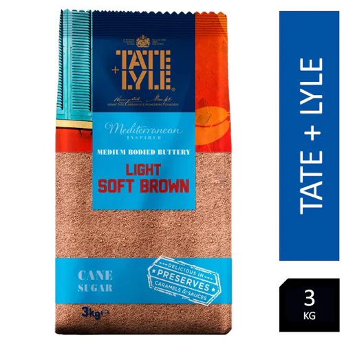 Tate & Lyle Light Soft Brown Sugar 3kg - PACK (4)